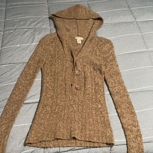 Arizona brown hooded sweater size XS